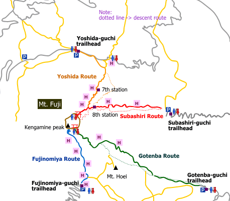Fujisan-hike-route(revised)
