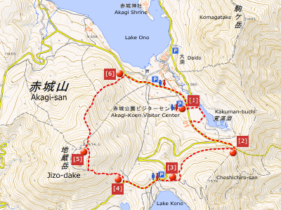 trail of 04Feb2017 Jizo-dake hike