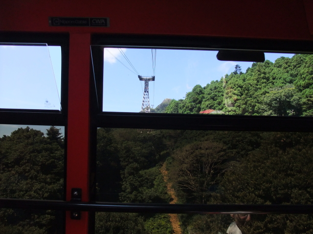 on a ropeway