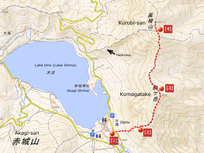 Mt.Akagi-hike-route-sep2011