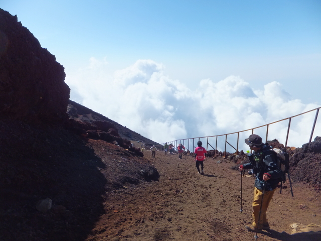 the steepest slope of the Mt. Fuji hike